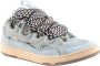 Lanvin Blauwe Sneakers Veters Rubberen Zool Blue Heren - Thumbnail 2