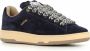 Lanvin Blauwe Suède Ronde Neus Sneakers Blue Heren - Thumbnail 3