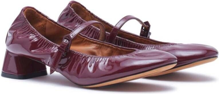 Lanvin Bordeaux Ballerina Sleehak Schoenen Red Dames