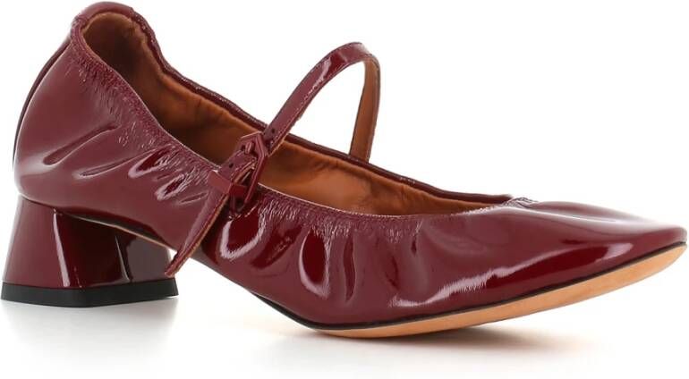 Lanvin Bordeaux Platte Ballerina Schoenen Red Dames