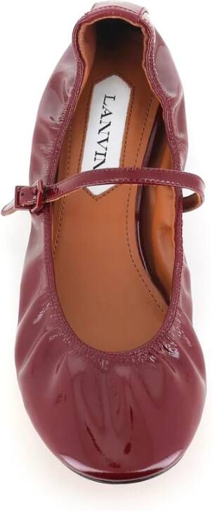 Lanvin Bordeaux Platte Ballerina Schoenen Red Dames