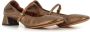 Lanvin Bronzen Leren Ballerina Flats Brown Dames - Thumbnail 2