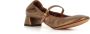 Lanvin Bronzen Leren Ballerina Flats Brown Dames - Thumbnail 3