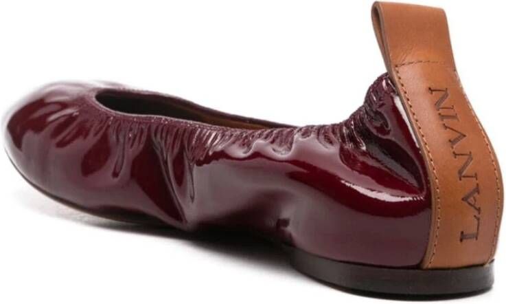 Lanvin Burgundy Ballerina Schoenen Brown Dames