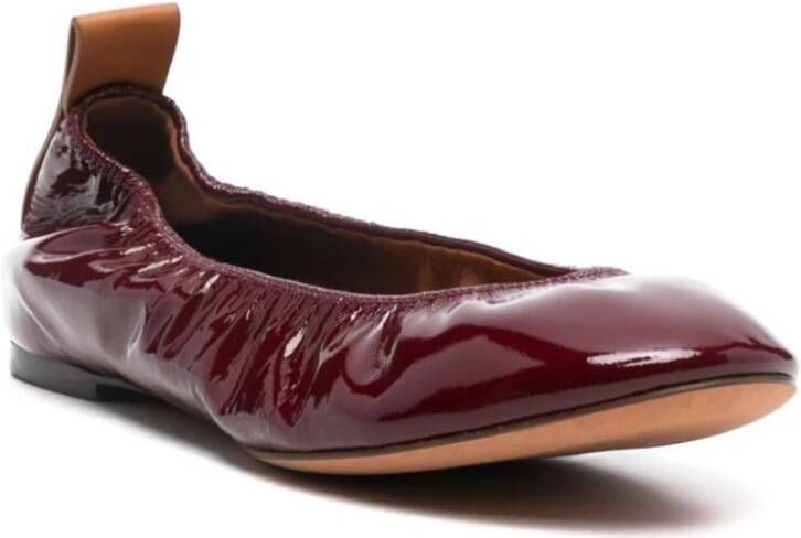 Lanvin Burgundy Ballerina Schoenen Brown Dames