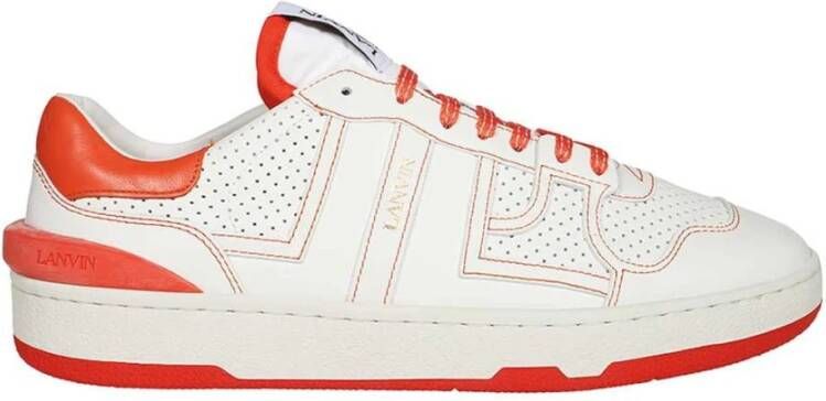 Lanvin Geperforeerde Leren Sneakers White Dames