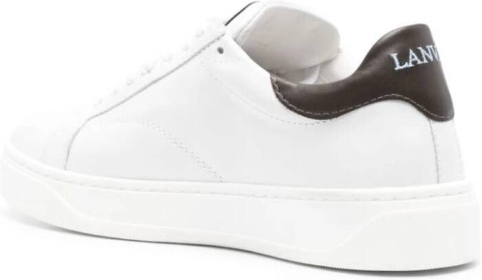 Lanvin Contrasterende Geborduurde Sneaker White Dames