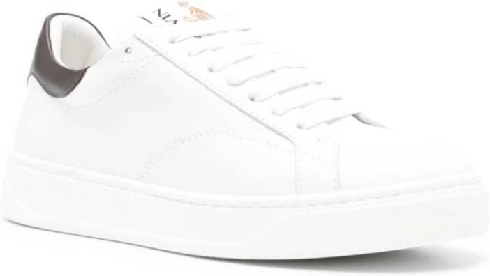 Lanvin Contrasterende Geborduurde Sneaker White Dames