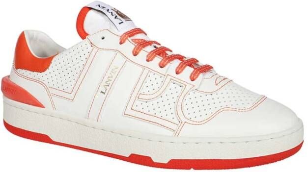 Lanvin Contrasterende lage sneakers White Heren