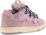 Lanvin Roze Suède Sneakers met Geperforeerde Details Pink Dames - Thumbnail 4