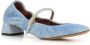 Lanvin Denim Ballerina Schoenen met Vierkante Hak Blue Dames - Thumbnail 3