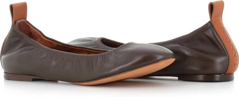 Lanvin Donkerbruine Ballerina Platte Schoenen Brown Dames