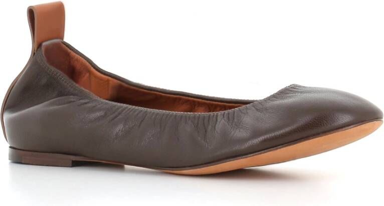 Lanvin Donkerbruine Ballerina Platte Schoenen Brown Dames