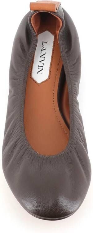 Lanvin Donkerbruine Ballerina Platte Schoenen Brown Dames