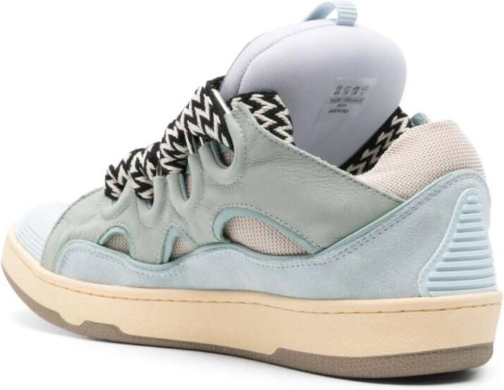 Lanvin Gepaneeld Ontwerp Sneakers Blue Dames