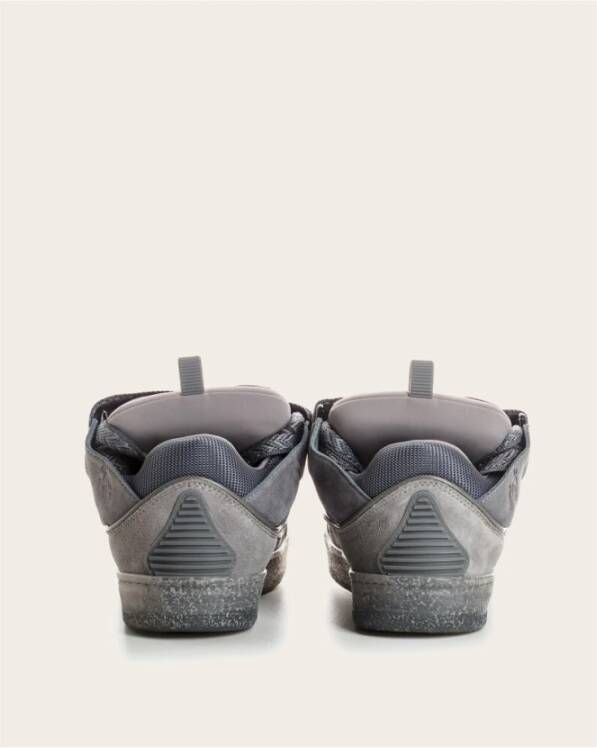 Lanvin Geweven Rubberen Zool Sneakers Gray Heren