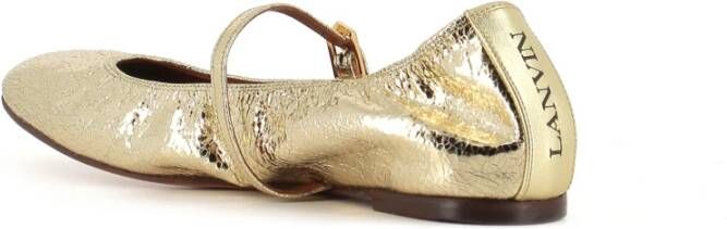 Lanvin Gouden Leren Ballerina Schoenen Yellow Dames