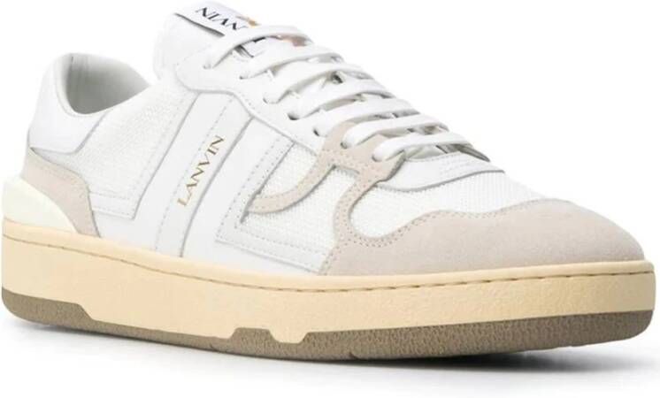 Lanvin Grafische Lage Clay Sneakers Wit Dames