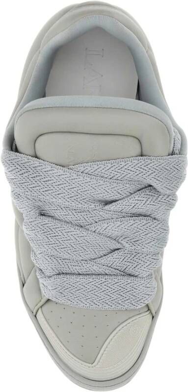 Lanvin Grijze leren Curb XL sneakers Grijs Heren