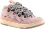 Lanvin Iconische Crub Suède Leren Sneakers Pink Dames - Thumbnail 3