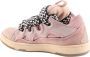 Lanvin Iconische Crub Suède Leren Sneakers Pink Dames - Thumbnail 4