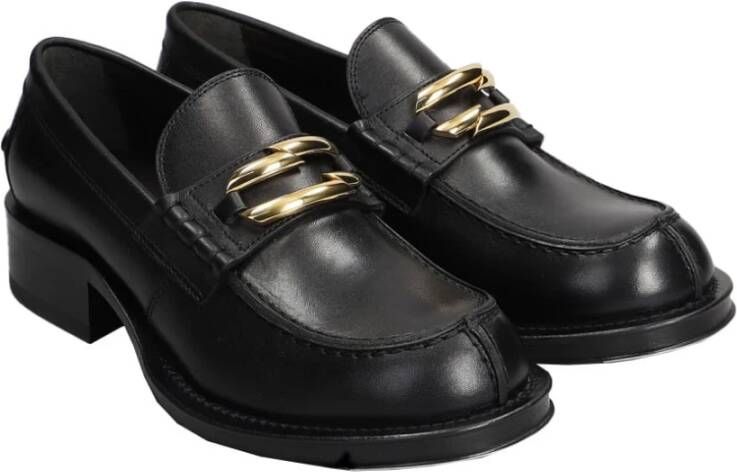 Lanvin Klassieke Leren Loafers Black Dames