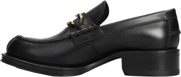 Lanvin Klassieke Leren Loafers Black Dames