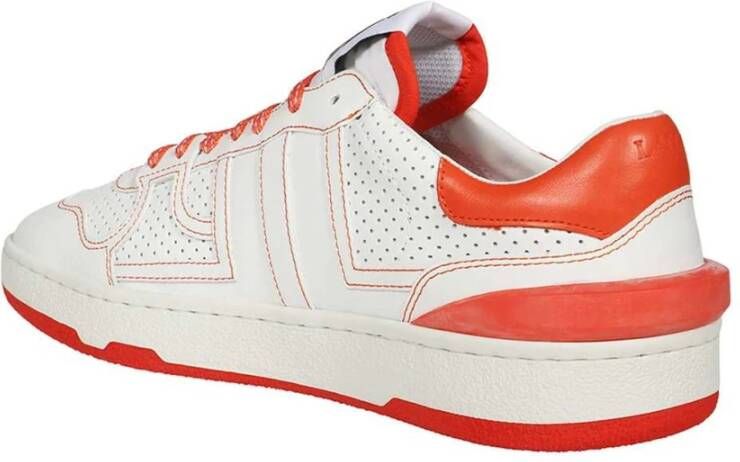 Lanvin Lage Sneakers met Geperforeerd Detail White Dames