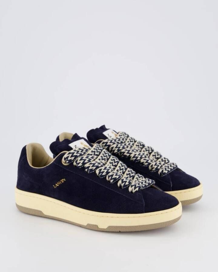 Lanvin Lage Top Lite Curb Sneakers Blue Dames