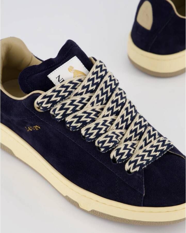 Lanvin Lage Top Lite Curb Sneakers Blue Dames