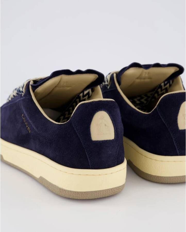 Lanvin Lage Top Lite Curb Sneakers Blue Dames