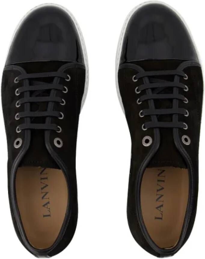 Lanvin Leather sneakers Black Heren