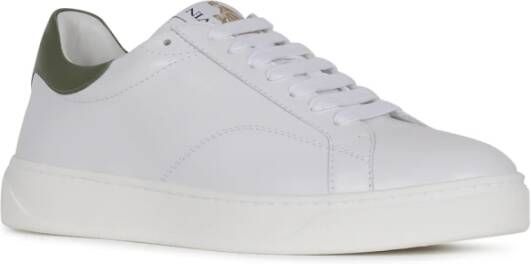 Lanvin Leren Ddb0 Trainers met Geborduurd Logo White Heren