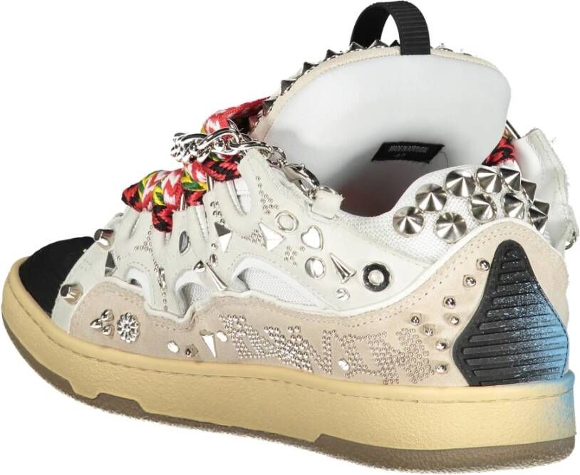 Lanvin Leren sneakers met logo detail White Heren