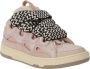 Lanvin Leren Sneakers met Maxi Tong Sluiting Pink Dames - Thumbnail 9