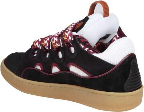 Lanvin Leren Sneakers Zwart Bordeaux Aw24 Black Dames