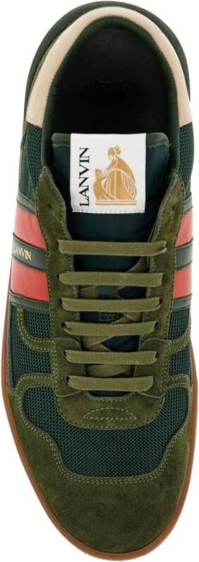 Lanvin Mesh Sneakers met Color Block Design Green Heren