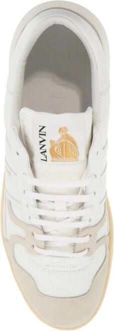 Lanvin Mesh Sneakers met Color Block Design White Heren