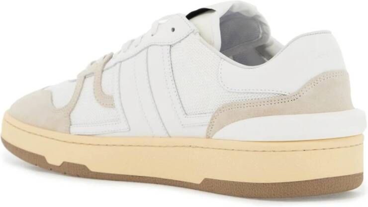 Lanvin Mesh Sneakers met Color Block Design White Heren