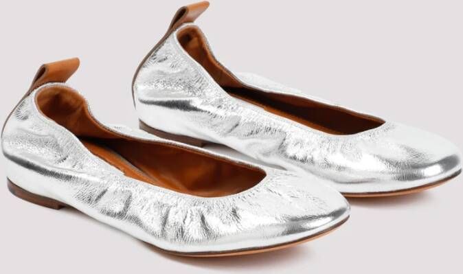 Lanvin Metallic Ballerina Instap Schoenen Gray Dames