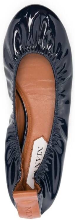 Lanvin Navy Blue Ballerina Schoenen Blue Dames