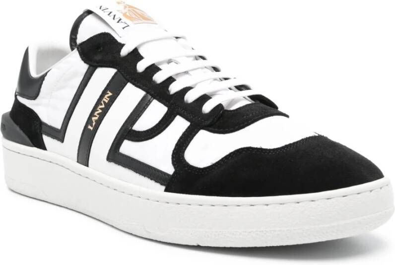 Lanvin Optic White Black Clay Sneakers Black Heren