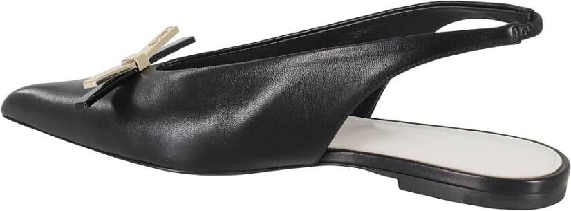 Lanvin Platte Slingback Strik Sandalen Black Dames