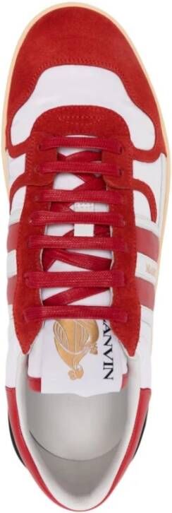 Lanvin Rood Wit Sneakers Multi-Panel Design Red Heren