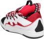 Lanvin Rood Wit Leren Sneakers Vetersluiting Multicolor Dames - Thumbnail 4