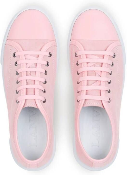 Lanvin Rose Velvet Sneakers Pink Dames