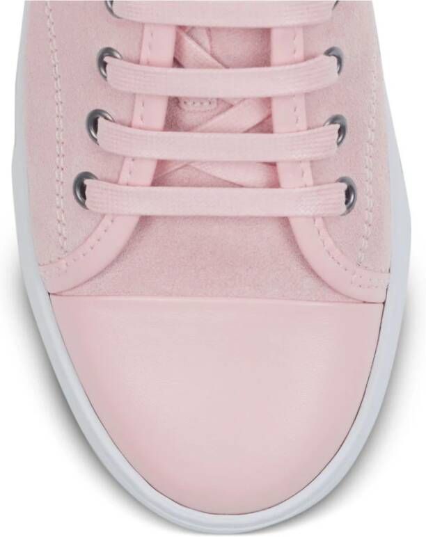 Lanvin Rose Velvet Sneakers Pink Dames