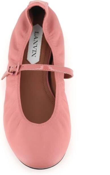 Lanvin Roze Leren Ballerina Schoenen Pink Dames