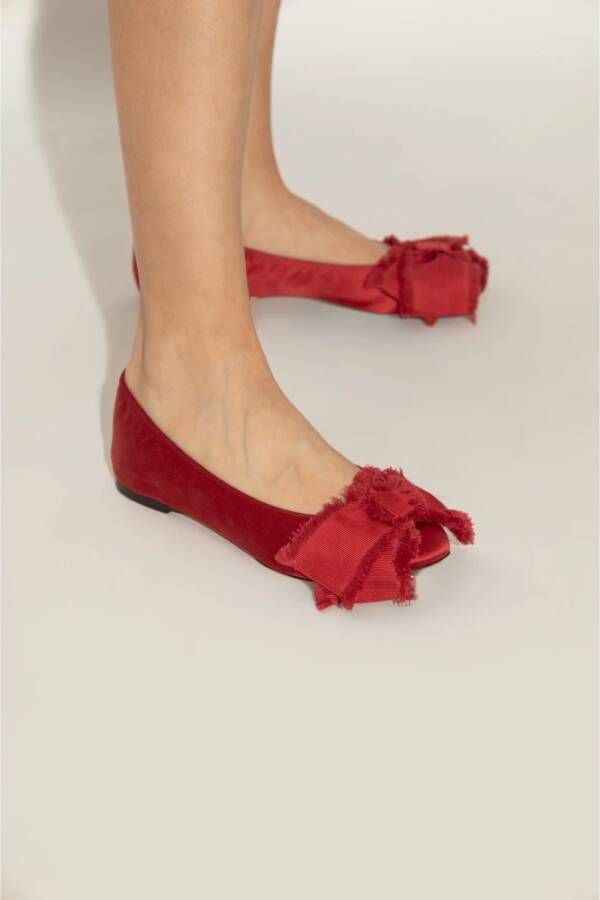 Lanvin Satijnen ballerina's Red Dames