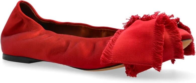 Lanvin Satijnen ballerina's Red Dames